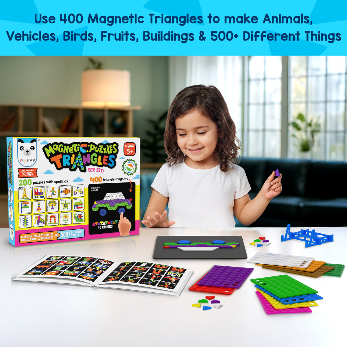 Magnetic Puzzles (big) Triangles with 400 Magnets & 200 Puzzles