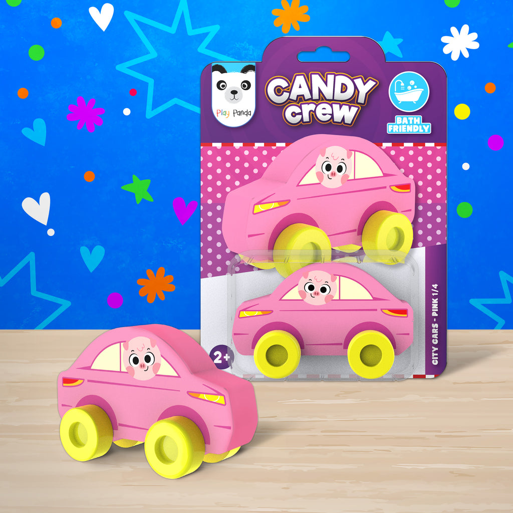 Candy Crew City Cars Pink 1/4