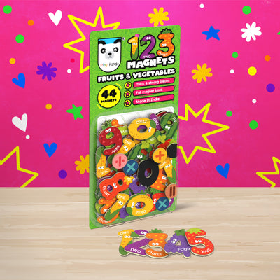 123 Number Magnets | Fruits & Vegetables Theme