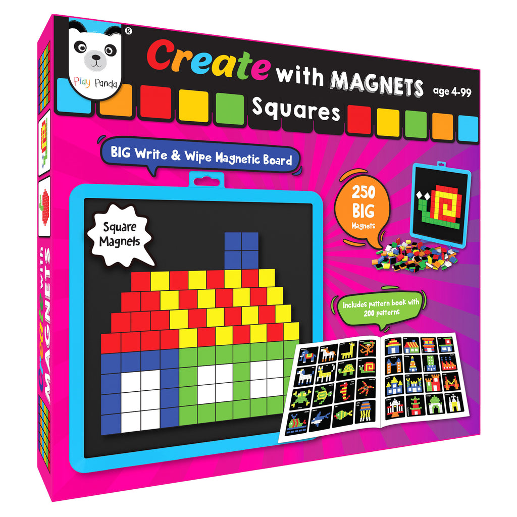 Create with Magnets Squares with 250 Big Magnets & 200 Puzzles