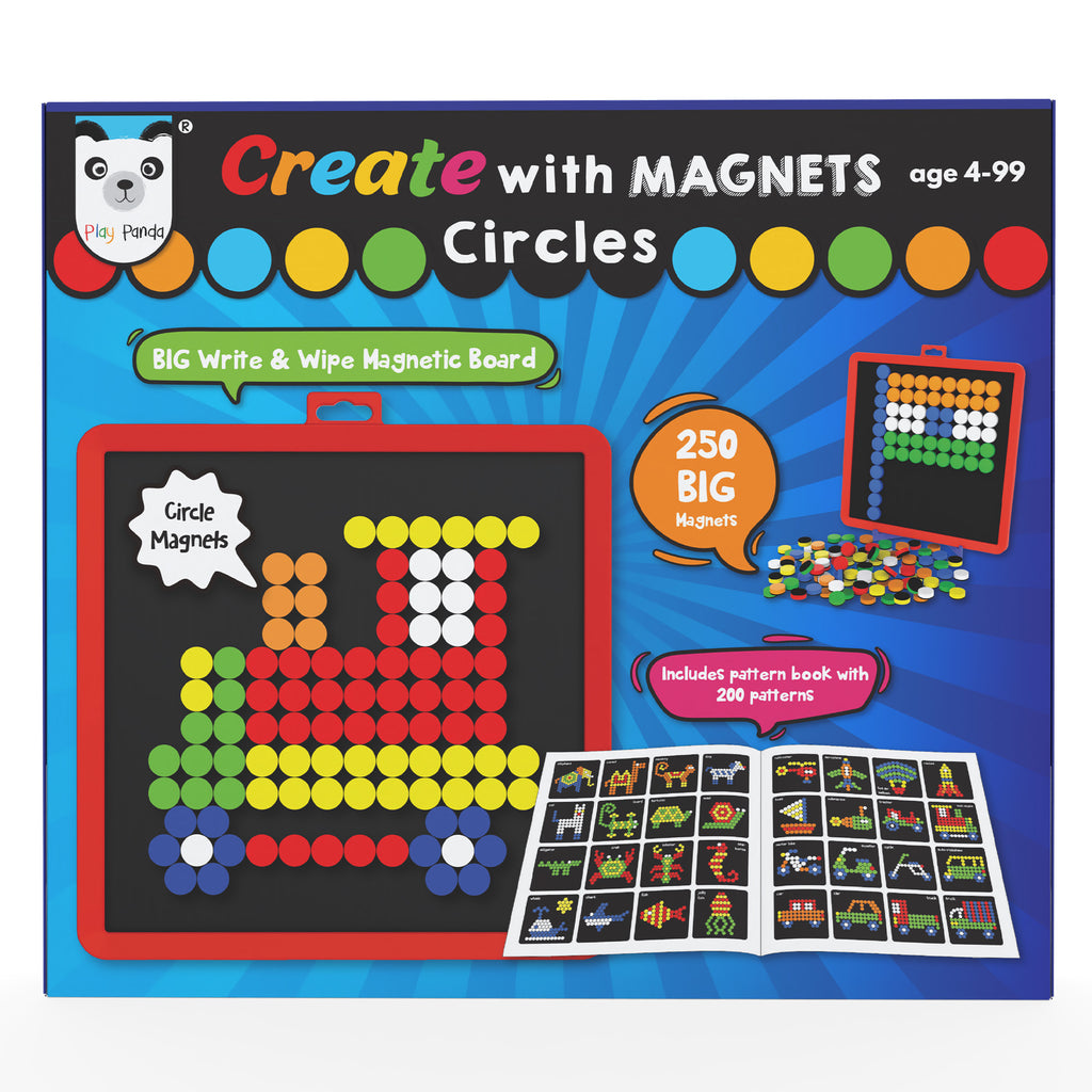 Create with Magnets Circles with 250 Big Magnets & 200 Puzzles
