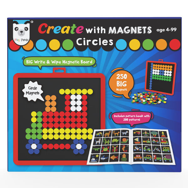 Create with Magnets Circles with 250 Big Magnets & 200 Puzzles