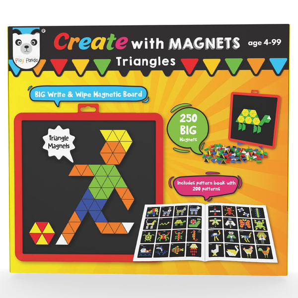 Create with Magnets Triangles with 250 Big Magnets & 200 Puzzles