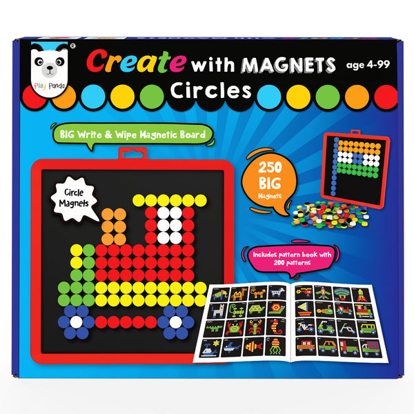 Create with Magnets Circles with 250 Big Magnets & 200 Puzzles