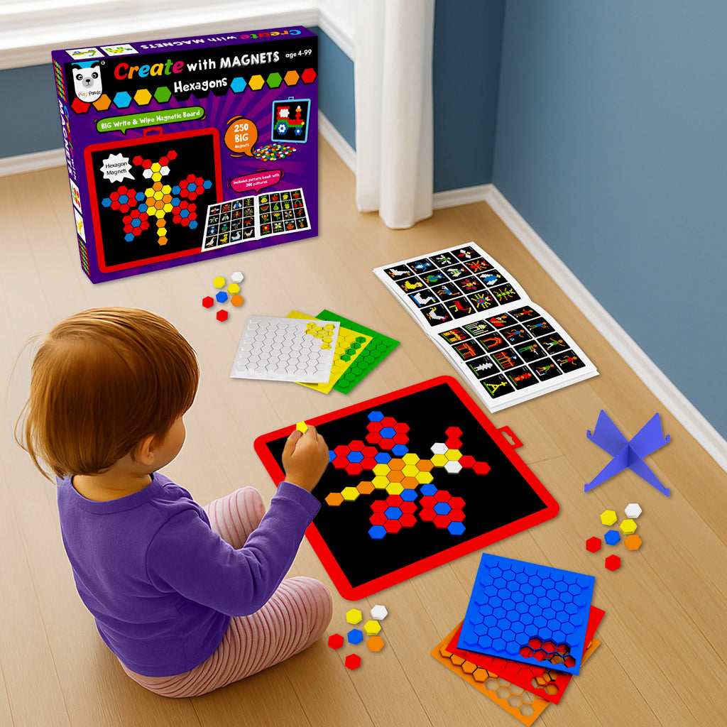 Puzzle Box Using Magnets Create with Magnets Hexagons with 250 Big Magnets & 200 Puzzles ...