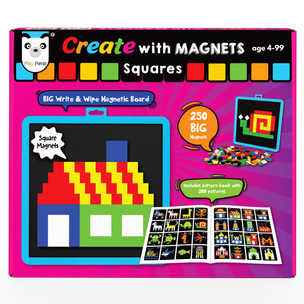 Create with Magnets Squares with 250 Big Magnets & 200 Puzzles