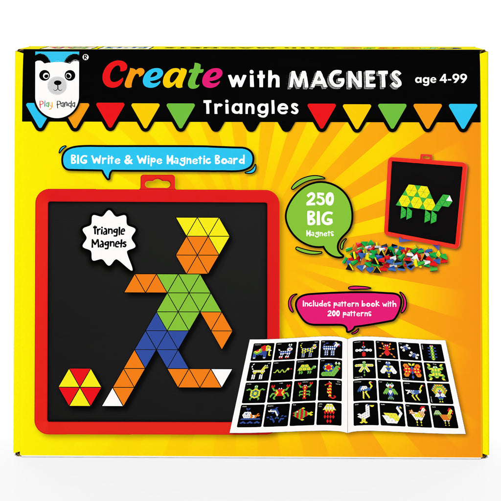 Create with Magnets Triangles with 250 Big Magnets & 200 Puzzles