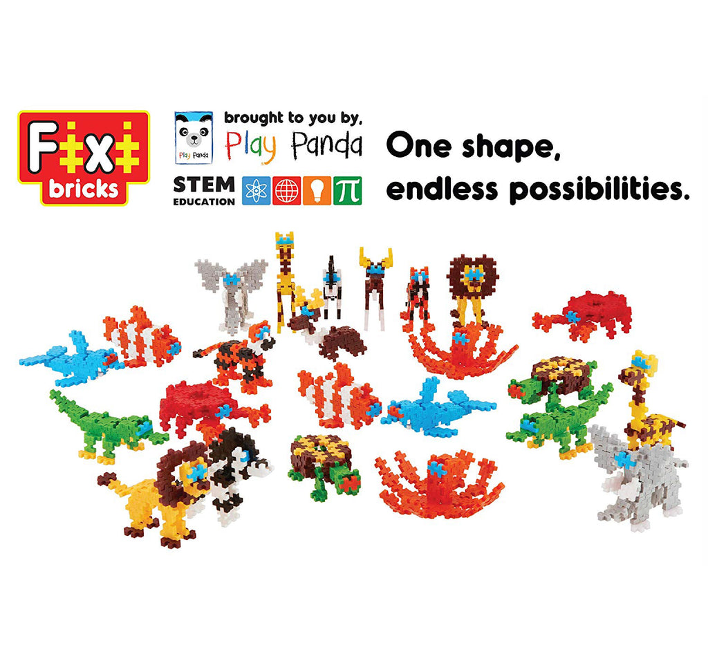 Fixi Bricks Aqua Tube 3 | Crocodile and Crab with 120 small bricks ...