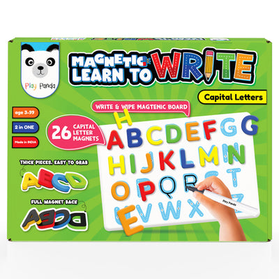 Magnetic Learn to Write Capital Letters with Write and Wipe Magnetic Board