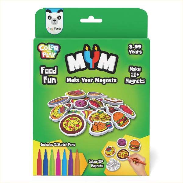 MYM Colour & Play Food Fun | Make 20+ Magnets