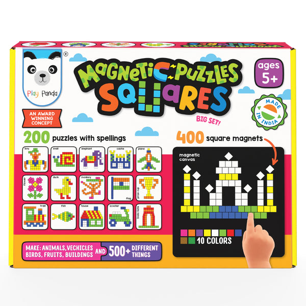 Magnetic Puzzles (big) Squares with 400 Magnets & 200 Puzzles