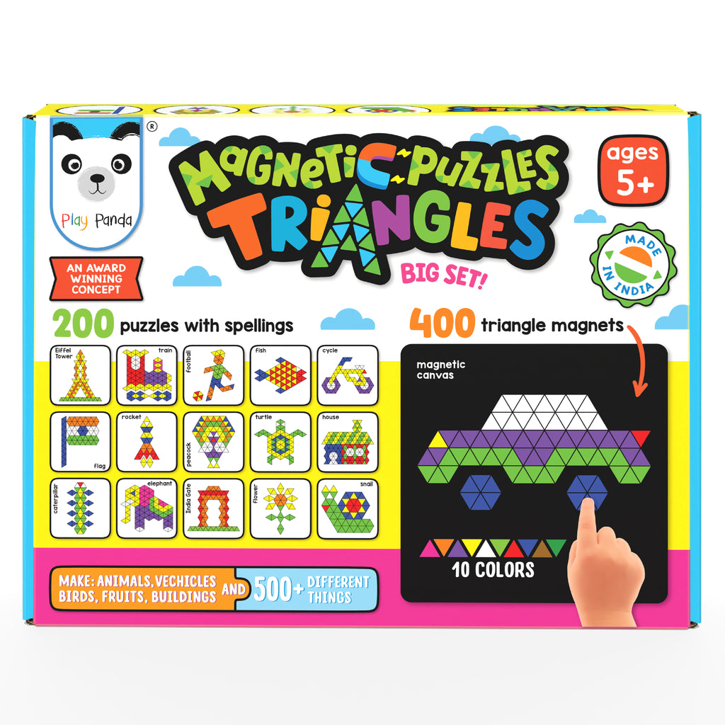 Magnetic Puzzles (big) Triangles with 400 Magnets & 200 Puzzles