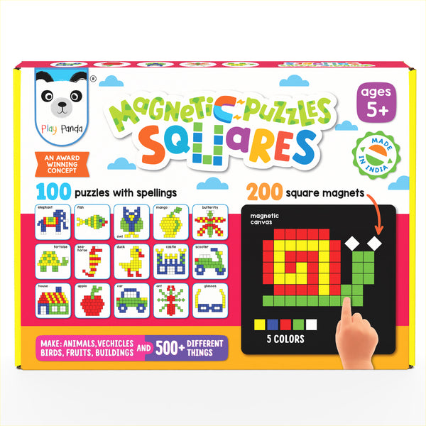 Magnetic Puzzles (small) Squares with 200 Magnets & 100 Puzzles
