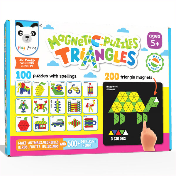 Magnetic Puzzles (small) Triangles with 200 Magnets & 100 Puzzles