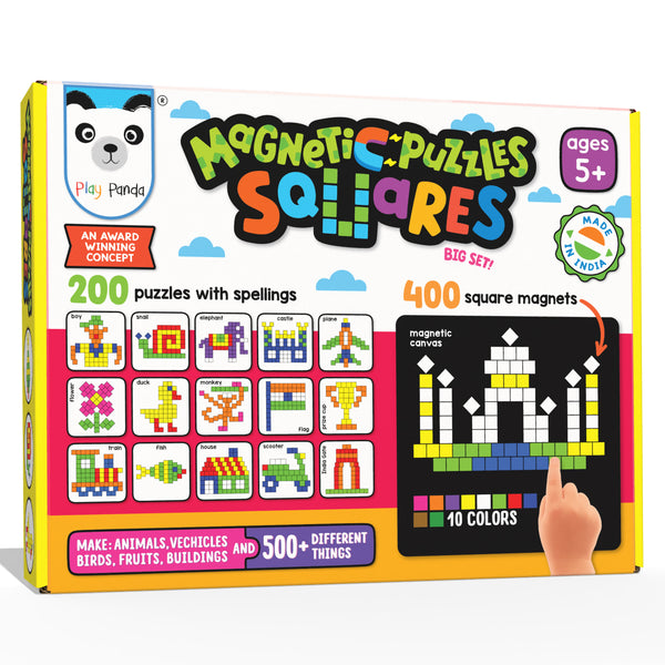 Magnetic Puzzles (big) Squares with 400 Magnets & 200 Puzzles