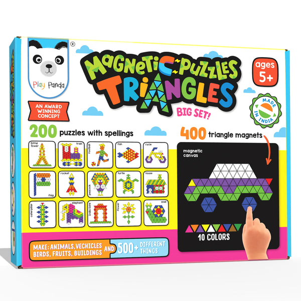 Magnetic Puzzles (big) Triangles with 400 Magnets & 200 Puzzles