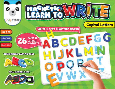 Magnetic Learn to Write Capital Letters with Write and Wipe Magnetic Board