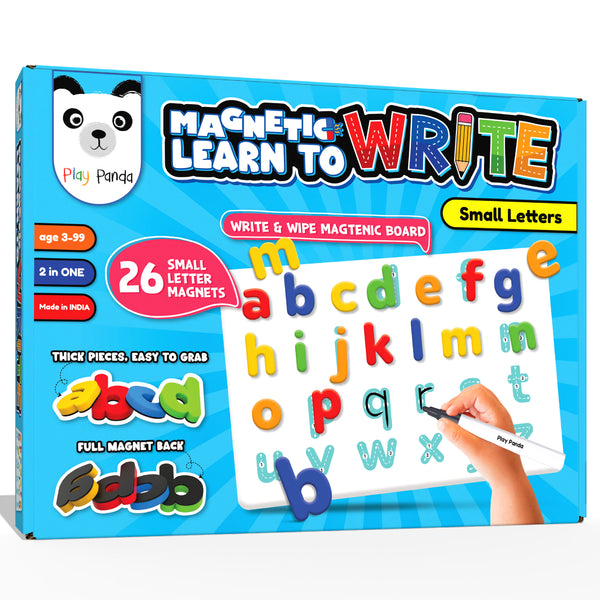 Magnetic Learn to Write Small Letters with Write and Wipe Magnetic Board