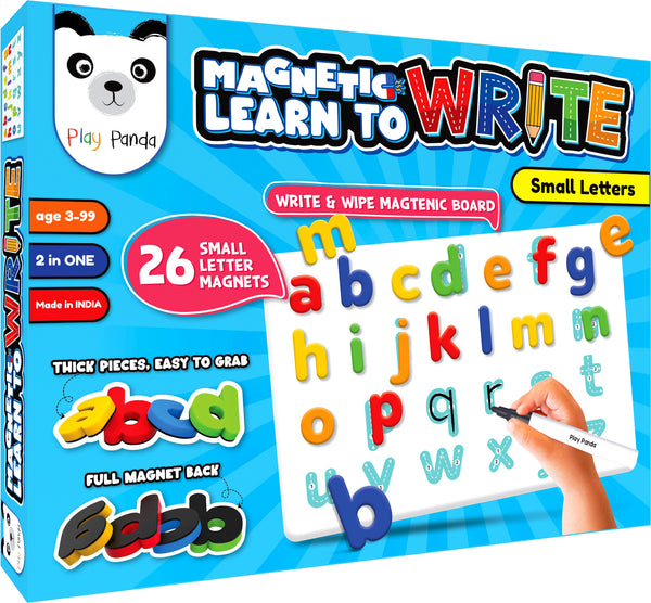 Play Panda Magnetic Learn to Write Small Letters with Write and Wipe Magnetic Board