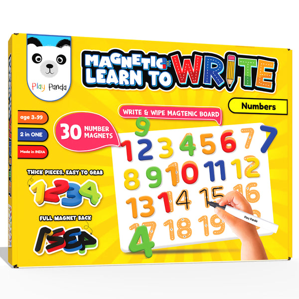 Magnetic Learn to Write Numbers with Write and Wipe Magnetic Board