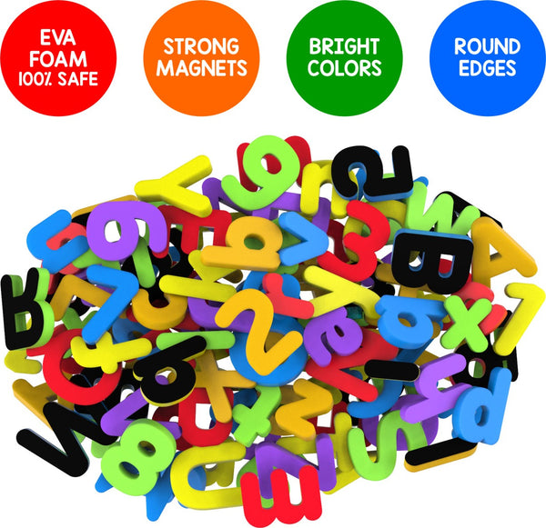 Play Panda abc Magnets Small Letters + Numbers - Thick Magnets with Full Magnet Back