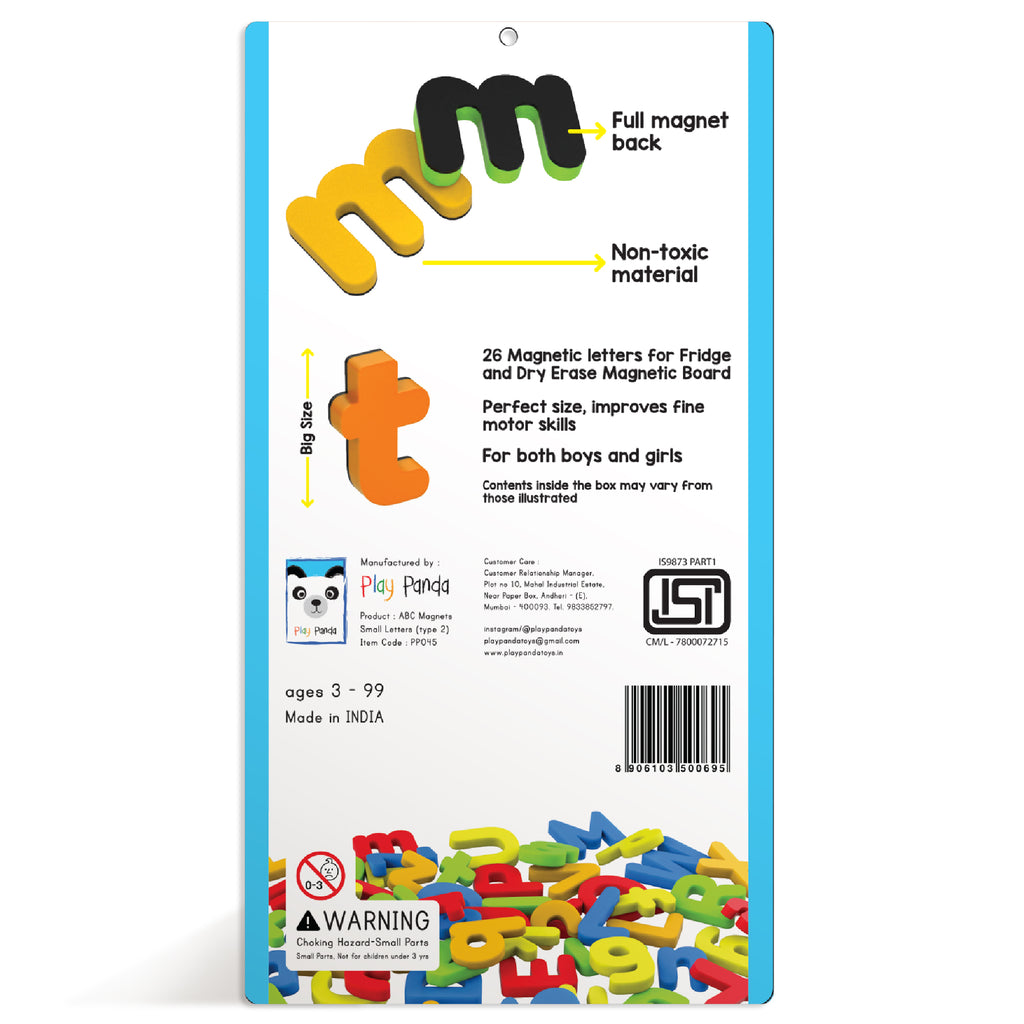 ABC Magnets Small Letters | Thick Magnets with Full Magnet Back ...