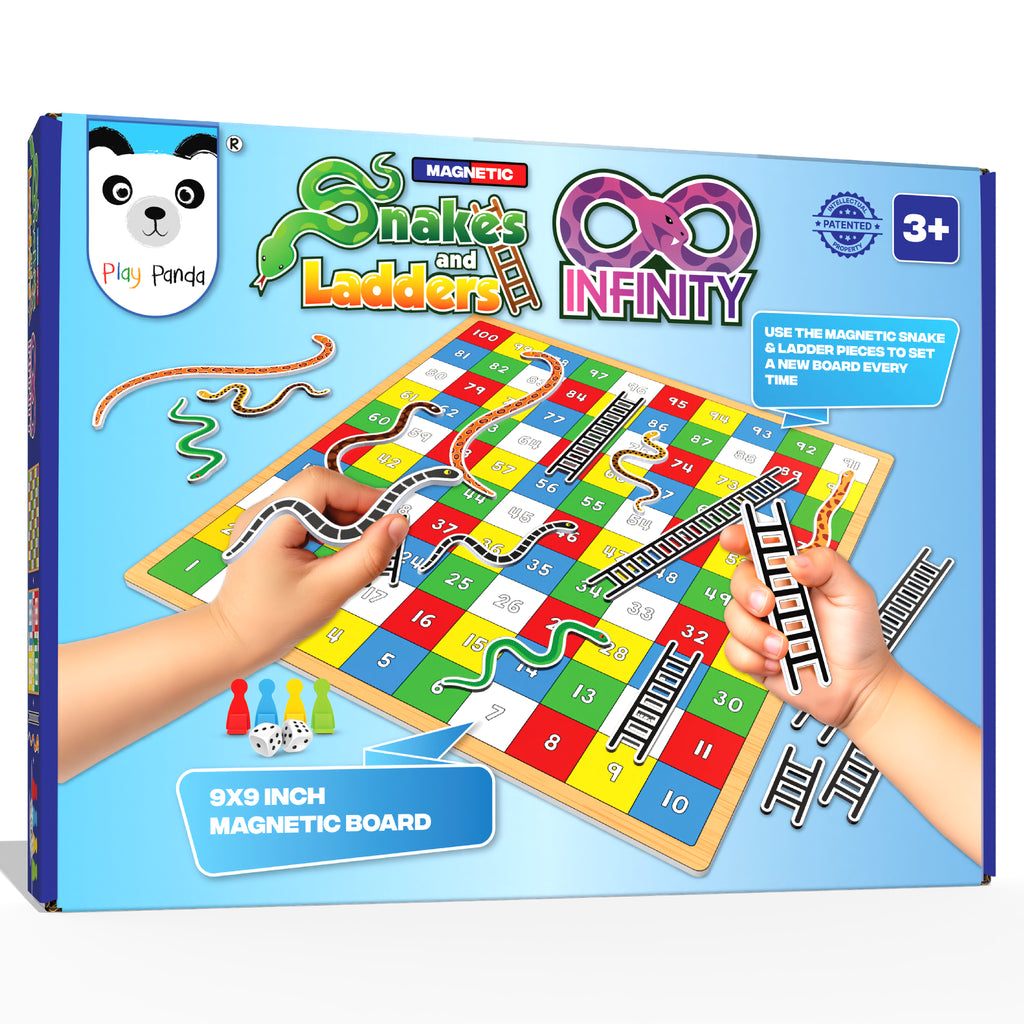 Magnetic Snakes & Ladders Infinity Small | Set a new board each time you play