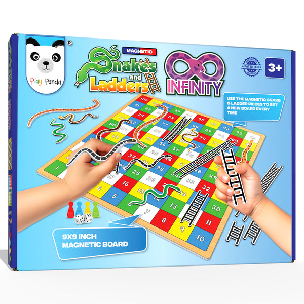 Magnetic Snakes & Ladders Infinity Small | Set a new board each time you play