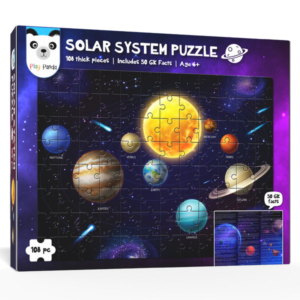Solar System Outer Space Puzzle with 108 Pieces & 50 GK Facts