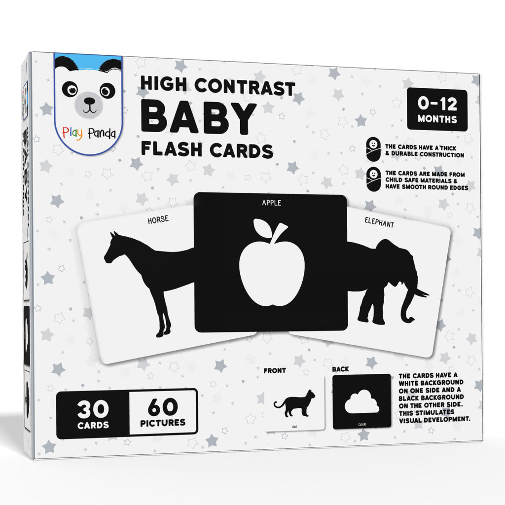 High Contrast Flash Cards Set for New Born Baby and Infants with 60 Pictures