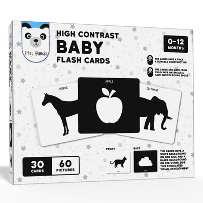High Contrast Flash Cards Set for New Born Baby and Infants with 60 Pictures