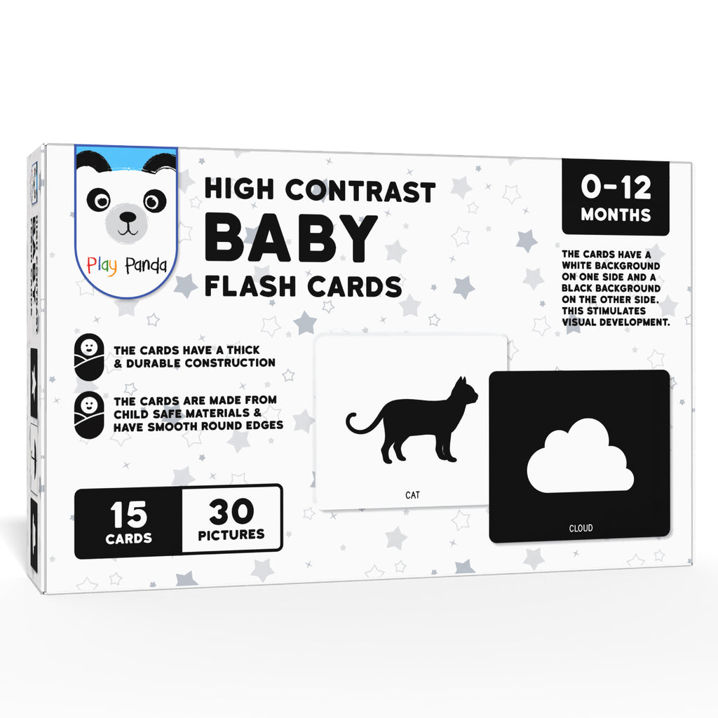 High Contrast Flash Cards Set for New Born Baby and Infants with 30 Pictures