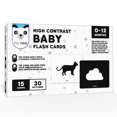 High Contrast Flash Cards Set for New Born Baby and Infants with 30 Pictures
