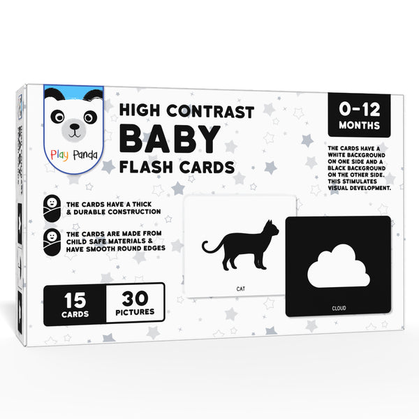 High Contrast Flash Cards Set for New Born Baby and Infants with 30 Pictures