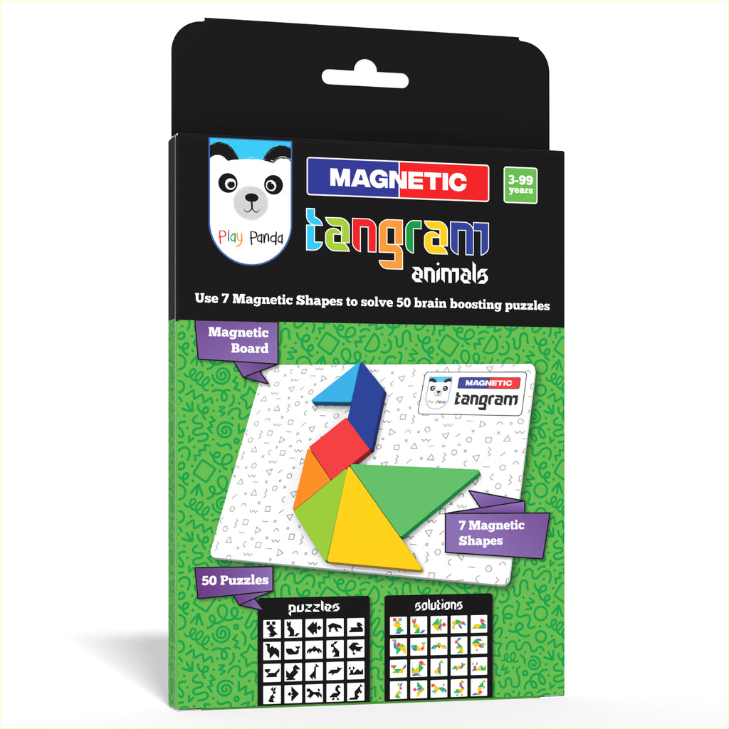 Magnetic Tangram Puzzle Animals | Solve 50 Puzzles using Magnetic Shapes