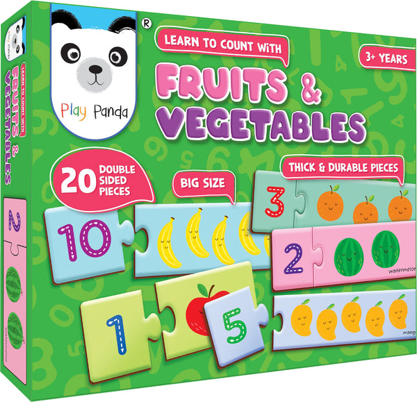 Learn to Count with Fruits & Vegetables Puzzle