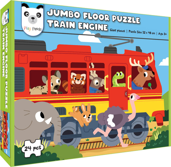 Jumbo Floor Puzzle Train Engine – Educational Toddler Puzzles - Enhances Imagination, Coordination, Patience Focus and Memory - Gift for Boys & Girls Ages 3, 4, 5, 6, 7