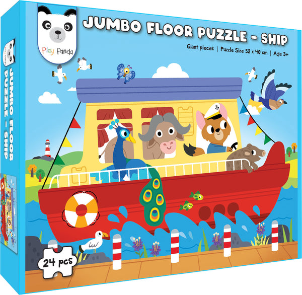 Jumbo Floor Puzzle Ship – Educational Toddler Puzzles - Enhances Imagination, Coordination, Patience Focus and Memory - Gift for Boys & Girls Ages 3, 4, 5, 6, 7