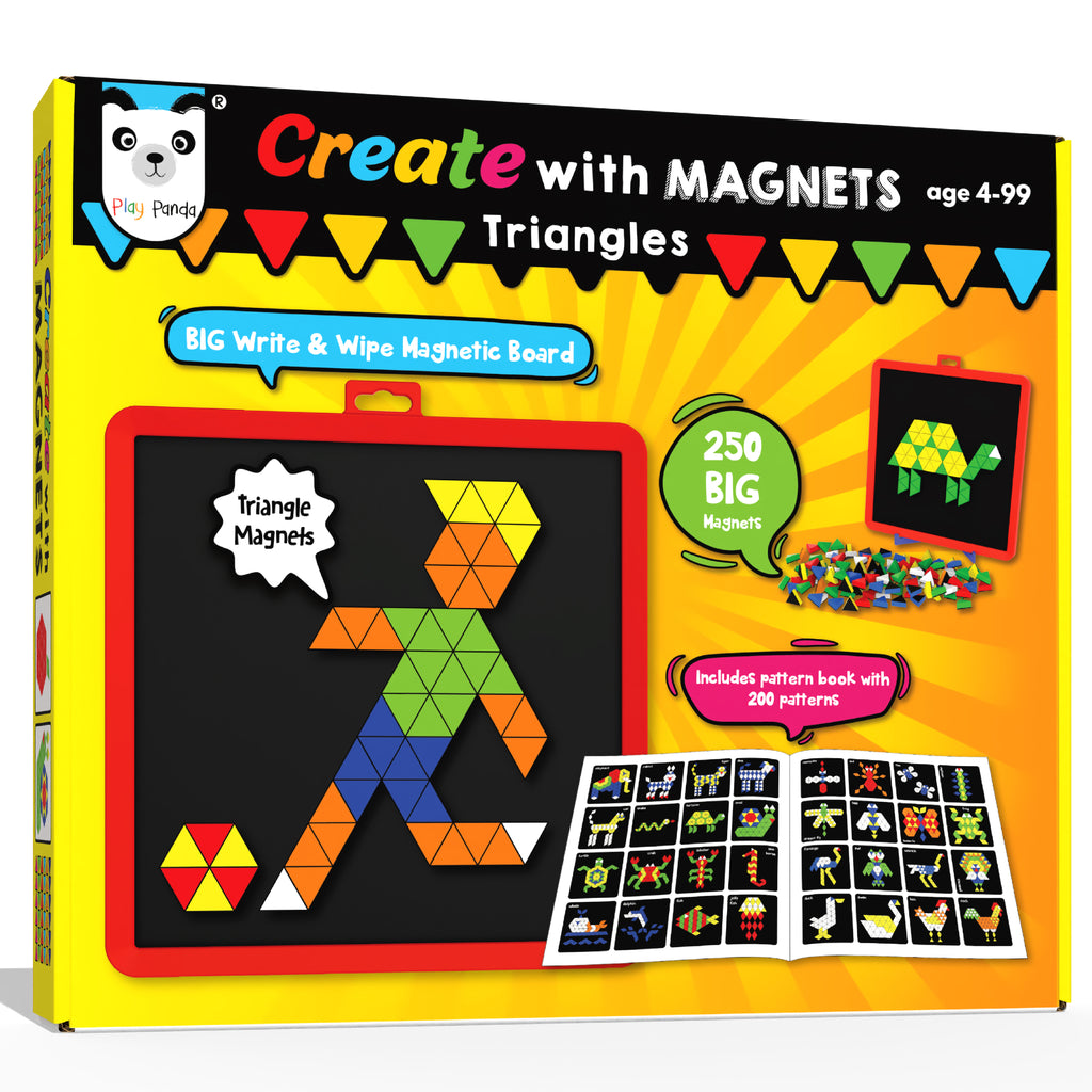 Create with Magnets Triangles with 250 Big Magnets & 200 Puzzles