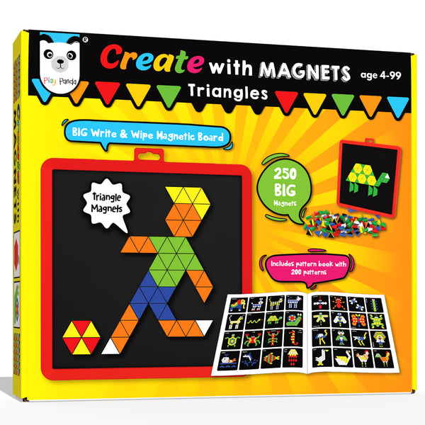 Create with Magnets Triangles with 250 Big Magnets & 200 Puzzles