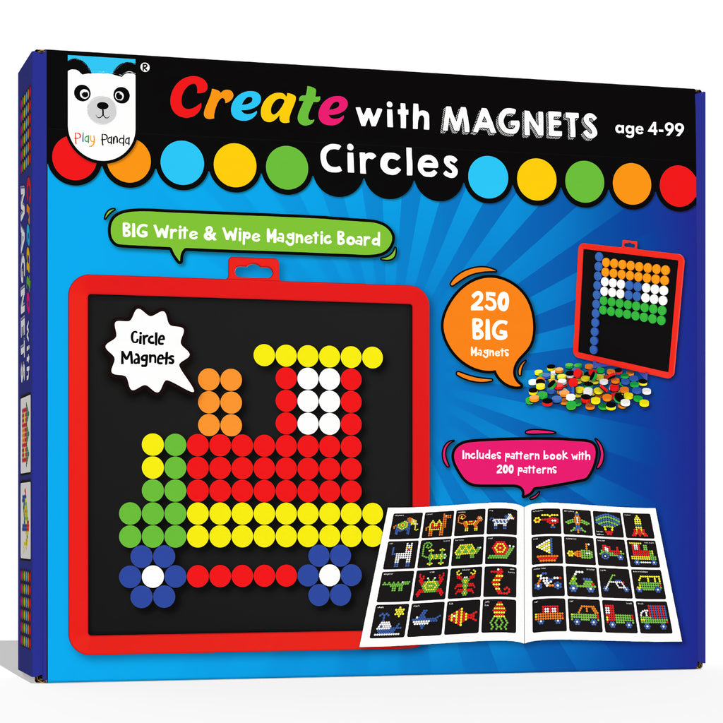 Create with Magnets Circles with 250 Big Magnets & 200 Puzzles