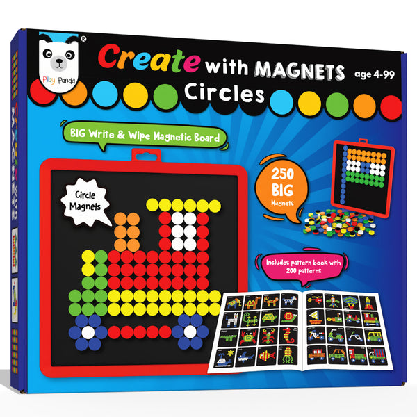 Create with Magnets Circles with 250 Big Magnets & 200 Puzzles