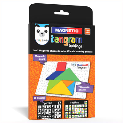 Magnetic Tangram Puzzle Buildings | Solve 50 Puzzles using Magnetic Shapes