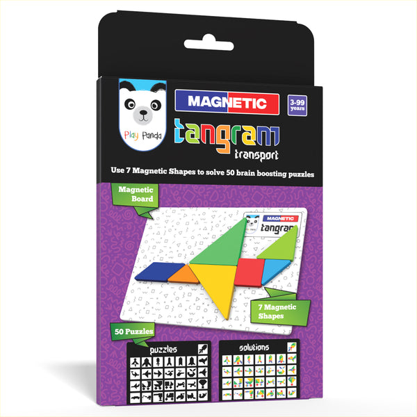 Magnetic Tangram Puzzle Transport | Solve 50 Puzzles using Magnetic Shapes